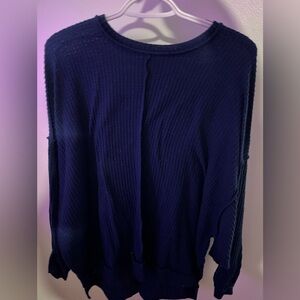 Zenana Outfitters Navy Blue Sweater